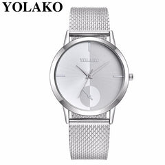 Hot Fashion Women Quartz Watch Luxury Plastic Leather Analog Wrist Watches Female Clock YOLAKO Brand Relogio Feminino