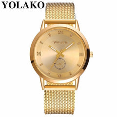 Hot Fashion Women Quartz Watch Luxury Plastic Leather Analog Wrist Watches Female Clock YOLAKO Brand Relogio Feminino