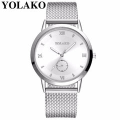 Hot Fashion Women Quartz Watch Luxury Plastic Leather Analog Wrist Watches Female Clock YOLAKO Brand Relogio Feminino