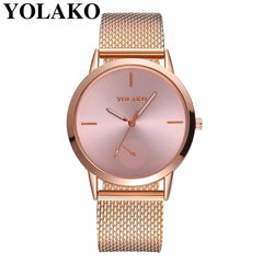 Hot Fashion Women Quartz Watch Luxury Plastic Leather Analog Wrist Watches Female Clock YOLAKO Brand Relogio Feminino
