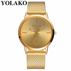 Hot Fashion Women Quartz Watch Luxury Plastic Leather Analog Wrist Watches Female Clock YOLAKO Brand Relogio Feminino