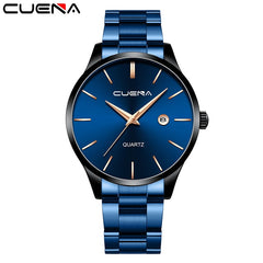 CUENA Mens Watches Top Brand Quartz movement Luxury business Gold watch Military sport waterproof Wrist watch Relogio Masculino