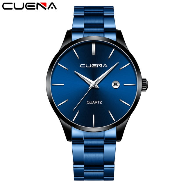 CUENA Mens Watches Top Brand Quartz movement Luxury business Gold watch Military sport waterproof Wrist watch Relogio Masculino