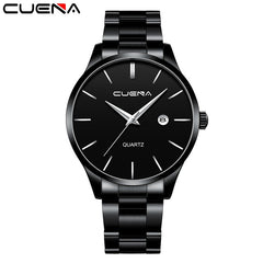 CUENA Mens Watches Top Brand Quartz movement Luxury business Gold watch Military sport waterproof Wrist watch Relogio Masculino