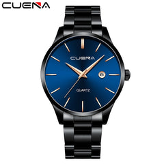CUENA Mens Watches Top Brand Quartz movement Luxury business Gold watch Military sport waterproof Wrist watch Relogio Masculino