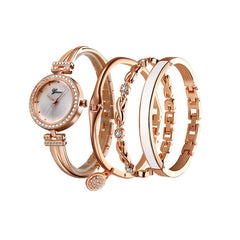 Ginave Women Wrist Watches Stainless Steel Band Analog Quartz Round woman watch Fashion women watches rose gold relogio feminino