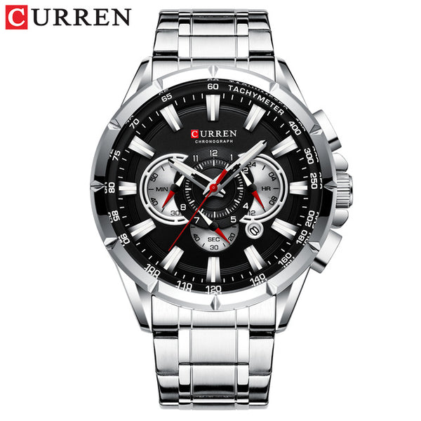 CURREN montre-bracelet hommes étanche chronographe militaire armée en acier inoxydable mâle horloge haut marque de luxe homme Sport montres 8363