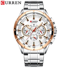 CURREN montre-bracelet hommes étanche chronographe militaire armée en acier inoxydable mâle horloge haut marque de luxe homme Sport montres 8363