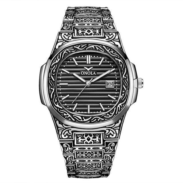 ONOLA luxury brand quartz origin watch men 2019 gold classic Vintage wristwatch waterproof uniqu golden fashion casual men watch