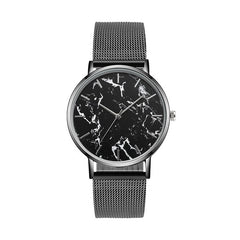 Mode or Rose maille bande créative marbre femme montre-bracelet de luxe femmes montres à Quartz cadeaux Relogio Feminino livraison directe