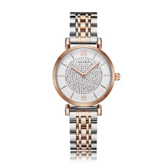 O envio da gota prata rosa ouro aço inoxidável pulseira relógio feminino moda das mulheres relógios de quartzo senhoras relógio feminino presente xfcs